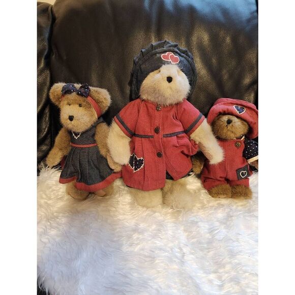 Boyds Bears SET OF 3 Bears in the Best Dressed Series. Boyds Bears Becca Bearhea - Picture 1 of 13